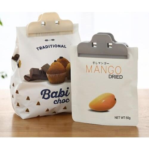 2Pcs Portable New Kitchen Storage Food Snack Seal Sealing Bag Clips Sealer Clamp Plastic Tool Kitchen Accessories