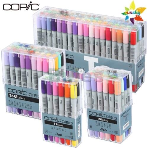 24 36 72 180 color japan copic marker ciao 3 double head oily soft head pen skin color cartoon clothing hand drawn illustration