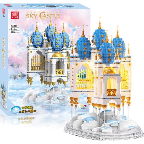 3800Pcs City Street Fantasy SKY Castle Assemble Fortress Model Set Building Block Bricks Kid Educational DIY Toys Birthday Gifts