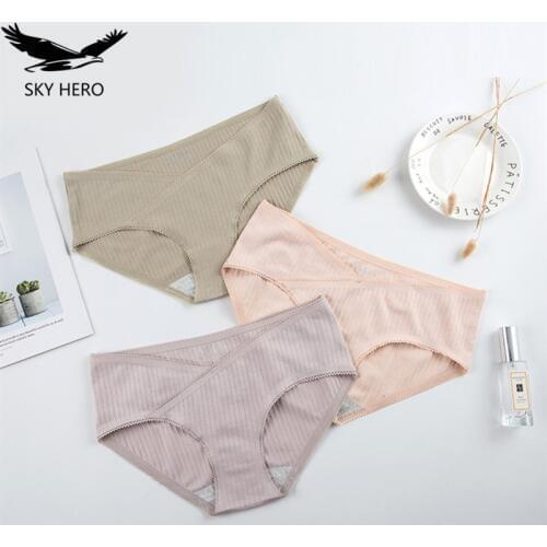 3pcs/lot Pregnant Womens Underwear Pure Cotton Womens Panties Briefs Seamless Underpants Sexy Low-Rise Panty Intimates