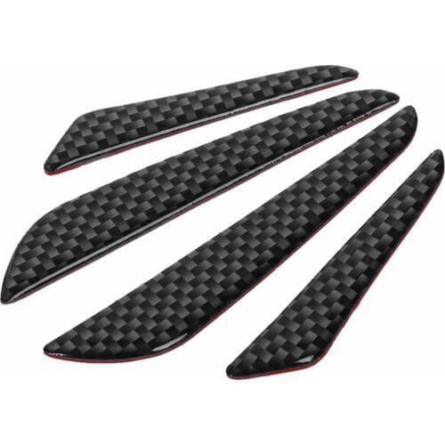 4Pcs/Set Black Carbon Fiber Car Door Edge Guard Strip Scratch Protector Anti-collision Trim door edge Guard Stickers