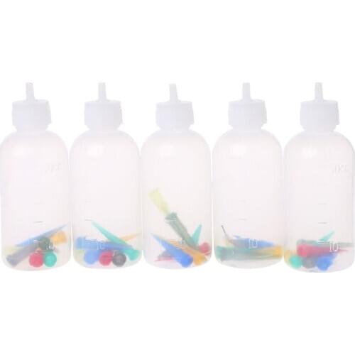 5PCS Jam Painting Squeeze Bottles With 35 Nozzles Cake Decor 50ML Baking Pastry APR29