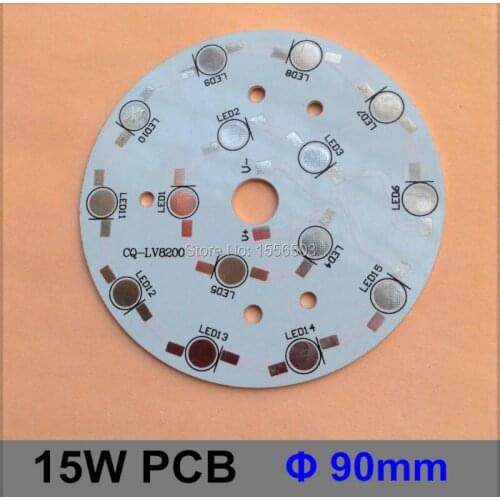 50 Pcs/lot LED Aluminum Base 90mm 15W Round Diameter LED High Power PCB Plate Circuit Base For 15W LED Lamp Board