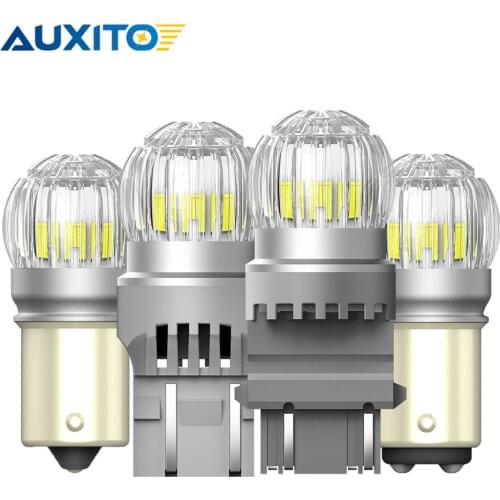 2Pcs T20 7443 W21/5W Auto LED Bulbs 1156 P21W BA15S BAY15D P21/5W 6000k 12V LED Car Reverse Lights DRL Turn Signal Brake Lights