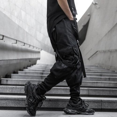 Fashion Harem Pants Mens Streetwear Loose JoggerCasual Hip hop Male Pants Ribbons Novel Spring High Quality Men Sweatpants