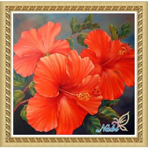 Flowers foamiran needlework beads rhinestone 2262R - Round Diamond embroidery cross stitch diamond mosaic painting