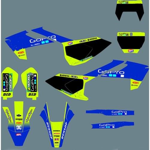 Graphics Stickers Backgrounds Decals For Husqvarna 150 200 250 300 350 450 TE FE 2017 2018 2019 TC FC TX FX FS 2016 2017 2018