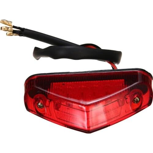 Mayitr 1pc 12V Motorcycle 12 LED Red Tail Brake Light Running Signal Indicator Lamp For ATV Dirt Bike Accessories