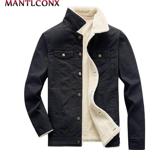 MANTLCONX Winter Jacket Men Bomber Air Force Pilot Jacket Warm Male Fur Collar Army Jacket Tactical Mens Jackets and Coats 4XL