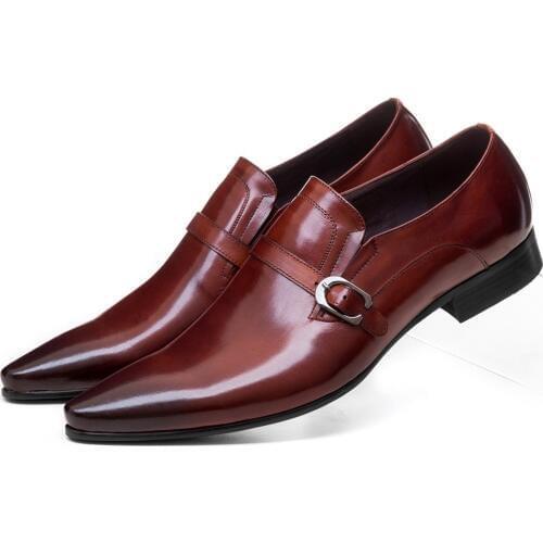 Large Size EUR46 Brown Tan / Black Summer Loafers Mens Dress Shoes Genuine Leather Business Shoes Male Wedding Groom Shoes