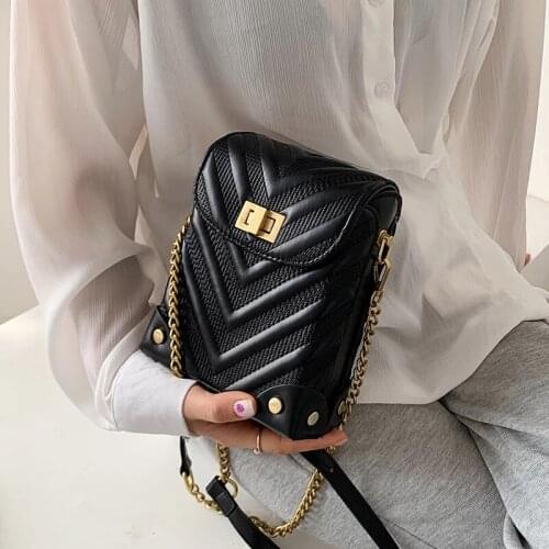 Mini PU Leather Crossbody Bags for Women 2021 Summer Luxury Trendy Brand Chain Travel Shoulder Handbags Phone Purses