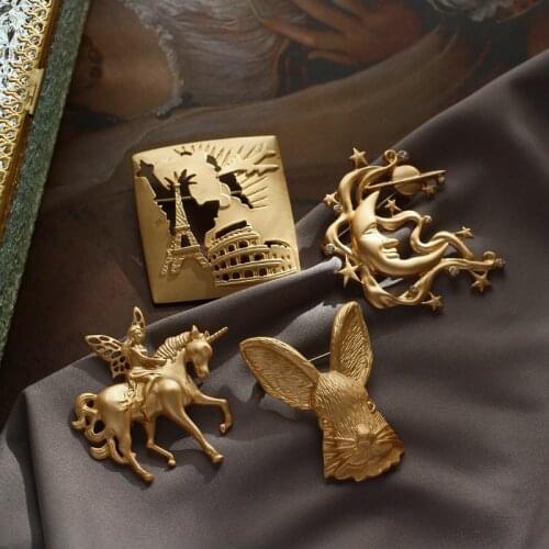 Fashion Baroque Style Brooch Metal High Grade PIN Clothing Decoration Retro Brooch Suit Jewelry Personality Gift