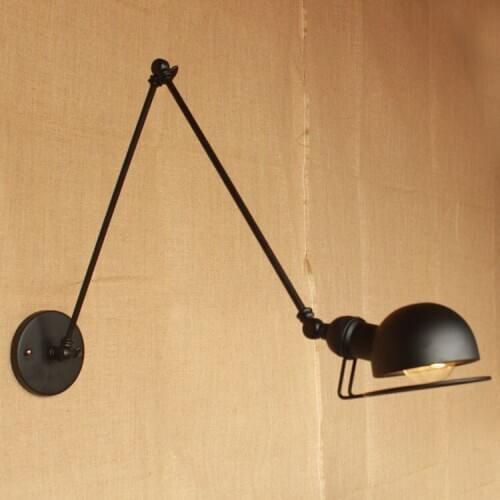 Long study reading Wall sconce Cafe Bar light Led Arandela warehouse black industrial wall light fixtures for showcase hallway