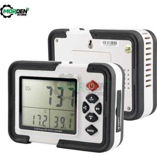 Desktop Carbon Dioxide Data logger Gas Detector Analyzer Monitor LCD/PC Dioxide Air Temperature Humidity Logger Meter HT-2000