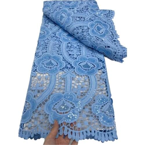 2021 Latest Nigerian Sequins Laces Fabrics High Quality African Laces Fabric Wedding Dress French Lace Material 5 yards JY-135