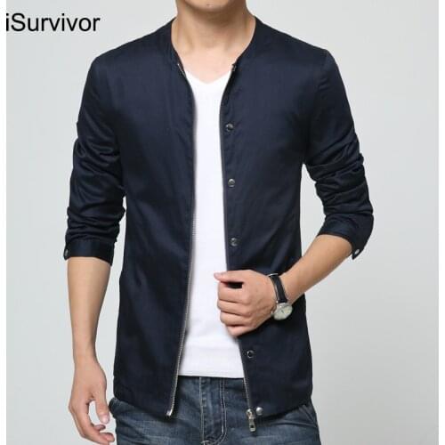 ISurvivor 2021 Autumn New Mens Solid Color Large Size Jacket Thin Section Mens Youth Popular Casual Jacket Coat