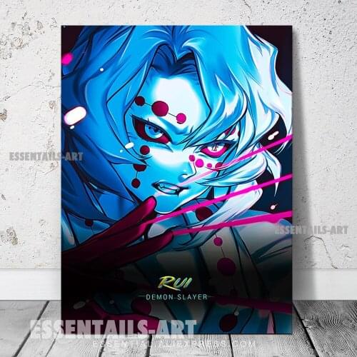 Rui Demon Slayer punk design Canvas Wall Art Painting Poster Bedroom study studio print Living kid Room Home Decoration Prints