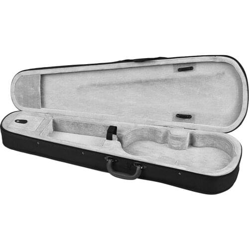 Professional 4/4 Full Size Violin Triangle Shape Case Box Hard & Super Light with Shoulder Straps Black