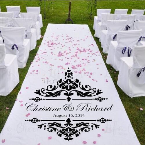 Custom Names Wedding Floor Vinyl Decal Removable Wedding Decor Personalized Wedding Marriage Floor Stickers Vinyl Wall Art AC255