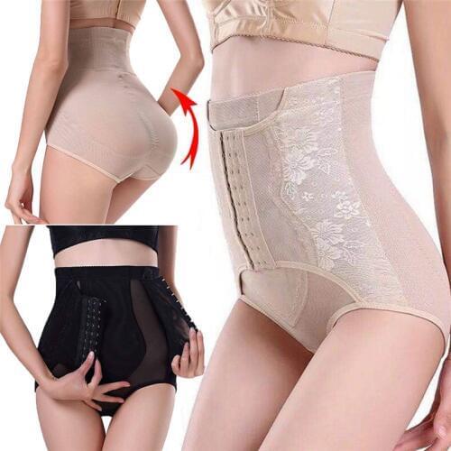 M-2XL Women Waist Trainer Tummy Control High Waist Panty Slimming Firm Body Shaper Bodysuit Plus Size Butt Lifter Sexy Shapewear