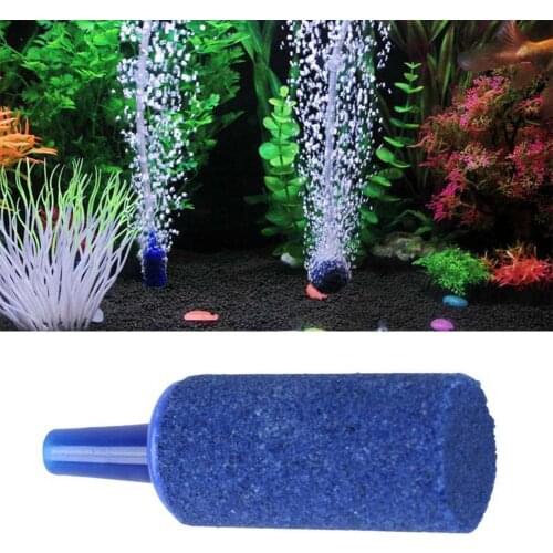 1pc Cylinder Aquarium Bubble Air Pump Stone Aeration Aerator Fish Tank Sand Head Bubbles Used To Increase The Dissolved O2 Level
