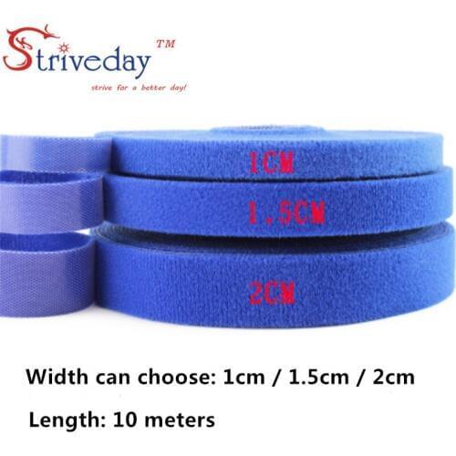 10 Meters/roll magic tape nylon cable ties Width 2 cm wire management cable ties 5 colors to choose from DIY
