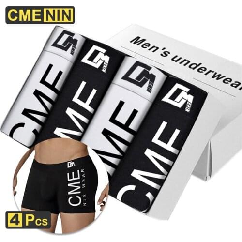 CMENIN 4Pcs Arrival Underwear Mens Boxer Cotton Mens Underpants Soft Men Boxer Shorts Men Underwear Boxers Mens Panties CM212