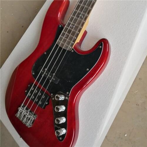 4 string active pickup, varnish red painted bass, super cool bass. You can choose your favorite color and material