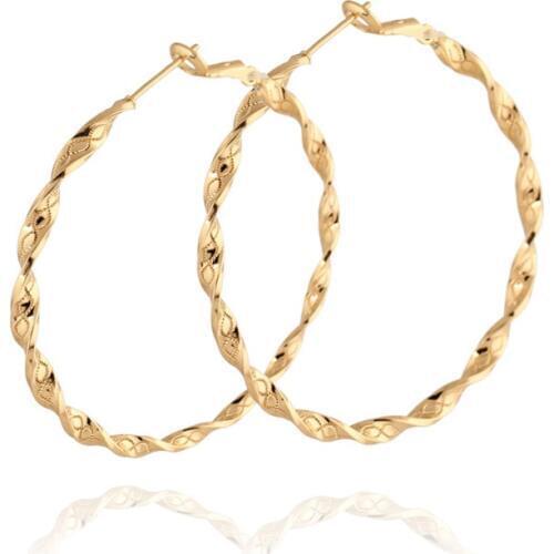 5MM Large Infinity Earrings Gold Filled Trend Infinite Hoop Earrings for Womens Lucky Number 8 Jewelry Gift