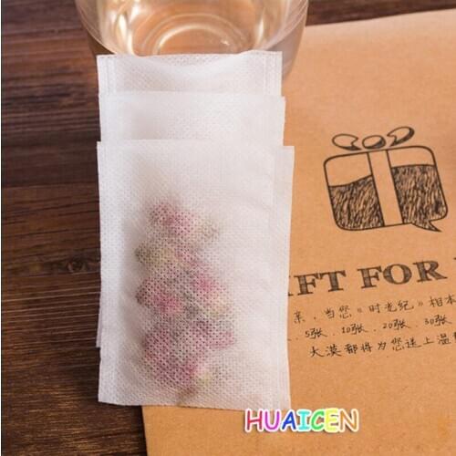 500Pcs/Lot Heat Sealing Empty Non-Woven Fabric Loose Tea Bags Strainer Coffee Spice