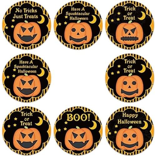 Hot Sale 500Pcs/Roll Halloween Christmas Pumpkin Decor Labels Seal Stickers DIY Gift Paper Sticker
