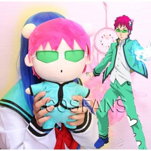 Anime The Disastrous Life of Saiki K. Saiki Kusuo Cosplay Doll Plush Stuffed Cushion Throw Pillow Toy Boy Girls Xmas Gift Props