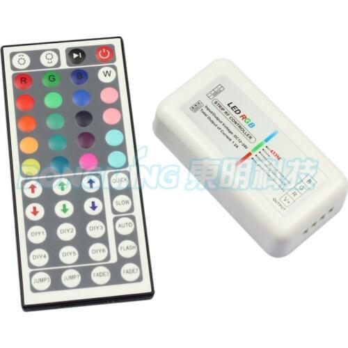 Free Shipping 44 Keys LED RGB Controler rf Remote Dimmer Input DC12V-24V 12A For RGB SMD 3528 5050 LED Strip