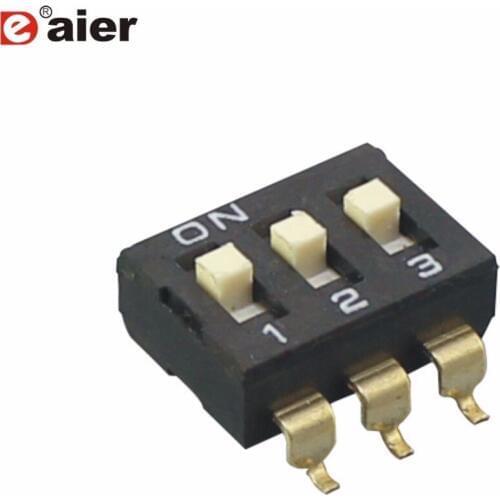 10PCS 2.54MM Black Color Dip Switch 5 Position Way Raised Low Profile SMT Toggle Switch Type SMD DIP Switches