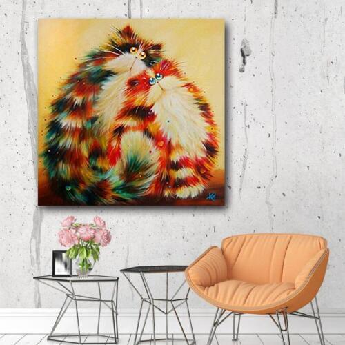 DIY colorings pictures by numbers with cat picture drawing painting by numbers framed Home