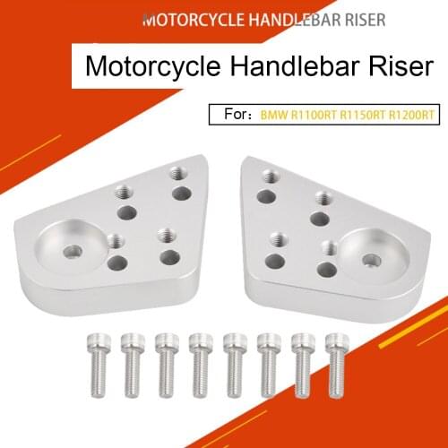 FOR BMW 1" Handlebar Risers R850R R1100R R1100RT R1150RT R1200RT R RT Motorcycle Handle Bar Spacers (Silver) T6 Billet