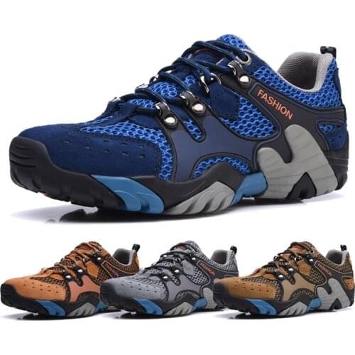 Hiking Shoes Men Casual Outdoor Trekking Shoes Breathable Mesh Woodland Hunting Tactical Men Sneakers Plus Size Nature Hike Male
