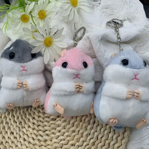 Doll Keychain Pendant Doll Hamster Cute Backpack Doll Plush Ins Bag Pendant Keyrings Female