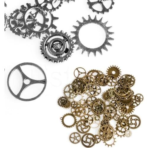 1 Pack 100g Mix Alloy Mechanical Steampunk Cogs & Gears Diy Accessories New S08