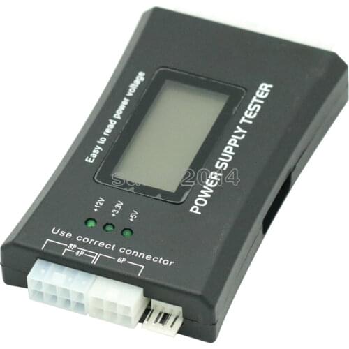 PC Computer LCD 20/24 Pin 4 PSU ATX BTX ITX SATA HDD Digital Power Supply Tester