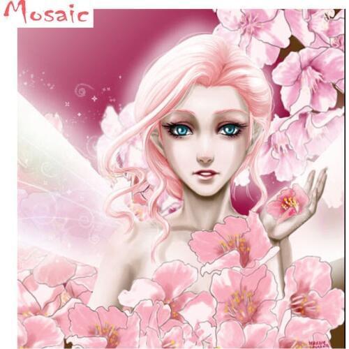 3D full square/round diy diamond painting,cartoon fairy,5d diamond,cross stitch,mosaic decoration girl painting,craft art