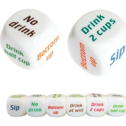 Adult Party Game Playing Drinking Wine Mora Dice Games Gambling Drink Decider Dice Wedding Party Favor Decoration