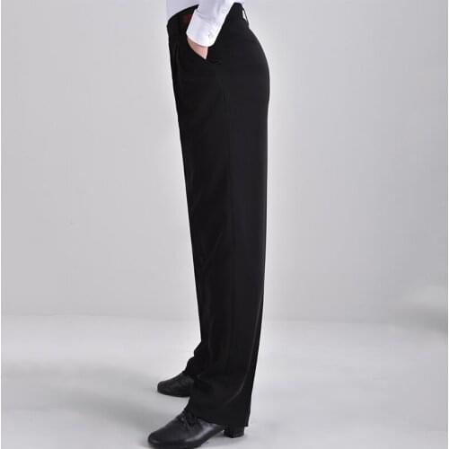 2021 Latin Pants MenS Ballroom Dance Dance Pants Black Trousers Dance Pants Modern Dance Pants Latin Dance Practice Clothes