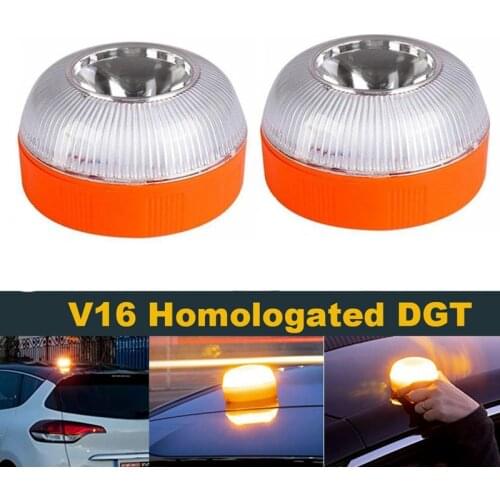 2PCS Car Emergency Light USB Rechargable Emergency Beacon Light LED Road Flashing Warning Light for Boat Marine Truck