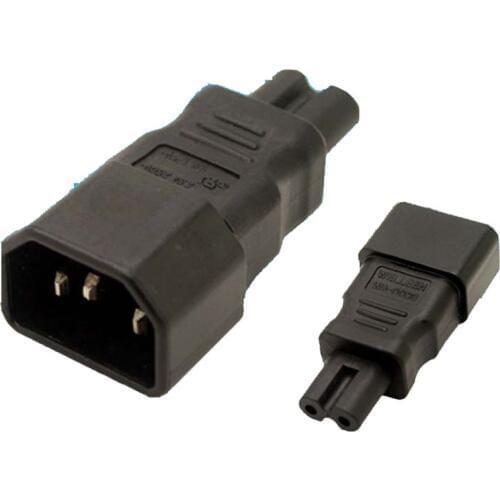 2PCS Universal Power Adapter IEC 320 C14 to C7 Adapter Converter C7 to C14 AC Power Plug Socket 3 Pin 2 Pin IEC320 Adapter