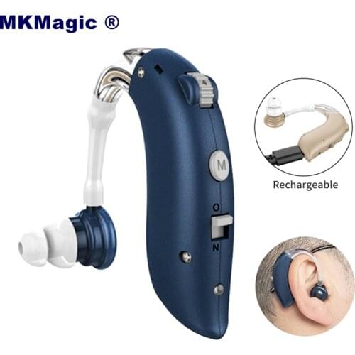 2021 best New Cheap digital Mini Rechargeable Hearing Aid BTE Hearing Aids Adjustable Tone Sound Amplifier Portable Deaf Elderly