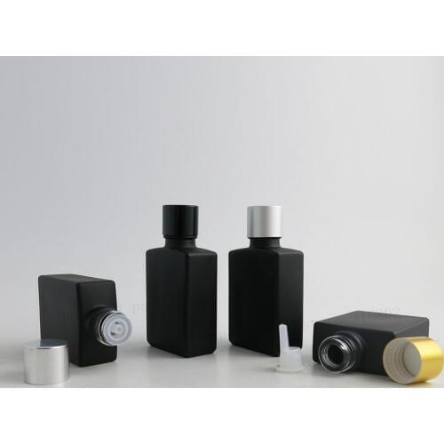 24 X 30ml Empty Black Glass EssentIl Oil Bottle With Aluminium Cap Plastic Dropper 1oz Empty Black Glass Container