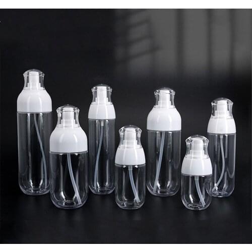 30-200ml Portable Spray Bottle Pet Transparent Lotion Bottle Small Round Bottle Perfume Sub-bottle Refillable Bottles