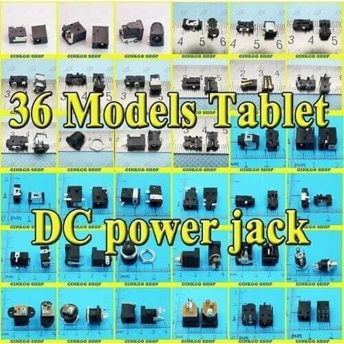 36models,360pcs DC power jack connector, DC Charging power jack female Socket for Laptop Tablet, Mini Pad,Computer