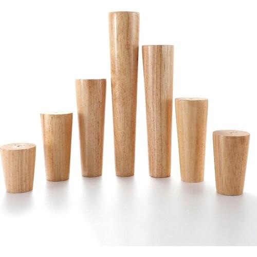 4pcs Furniture Legs Solid Wood Furniture feet Cone Sofa Leg for Sofa Table Cabinet Coffee Desk Replacement Furniture Wood Legs